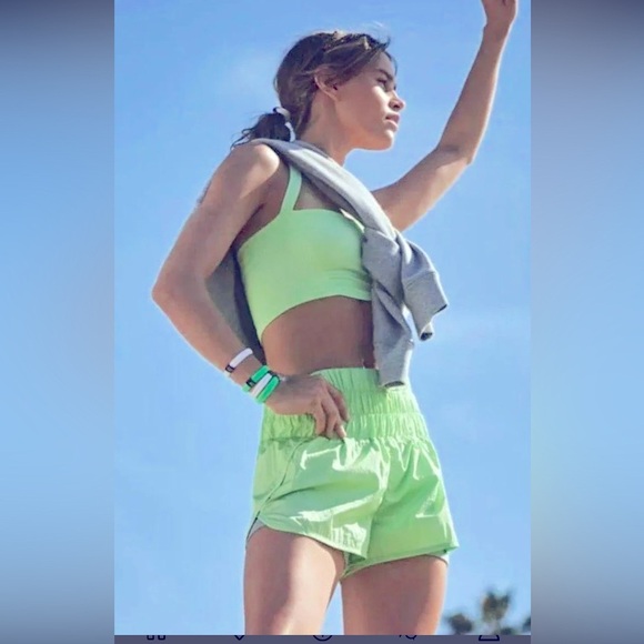 Free People Movement The Way Home Shorts Green Pull On High Rise Womens XL - Picture 2 of 14